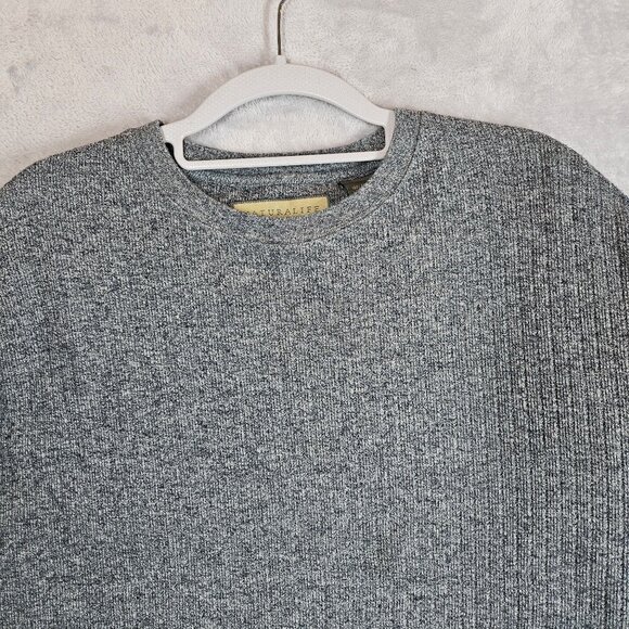 Naturalife Crew Neck Sweater Mens XL Gray Cotton Office career nerd Dad casual - Picture 4 of 11